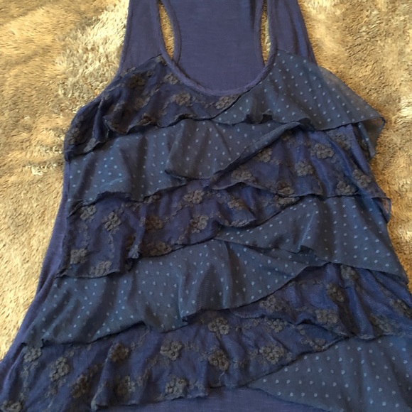 Charlotte Russe Tops - Lacey ruffle tank🌺